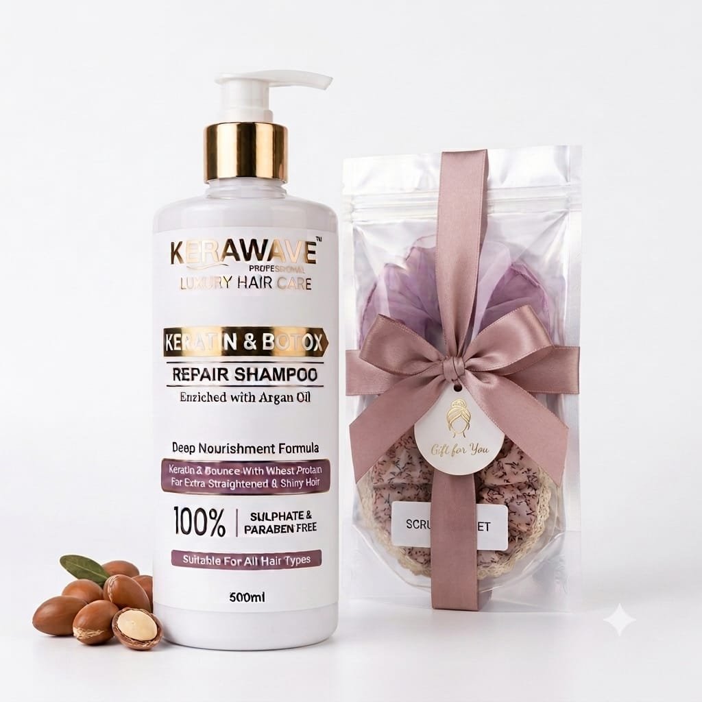 Keratin Shampoo (500ml) | with 2 pcs of scrunchies